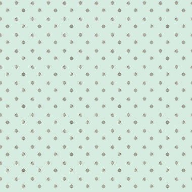 Tekrarlayan bir çiçek deseni açık yeşil bir arkaplan boyunca küçük kahverengi çiçek şekilleri gösterir. Tasarım narin ve eşit bir şekilde dağılmıştır. Arka plan veya doku olarak kullanılacak zarif ve nazik bir estetik oluşturur.