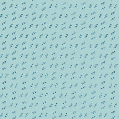 Seamless Leaf Pattern on Teal Background for Fabric, Wallpaper, and Design Projects