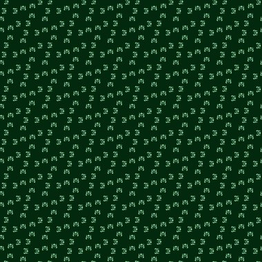 Green Floral Pattern Background With Repeating Mint Motifs For Textile And Design