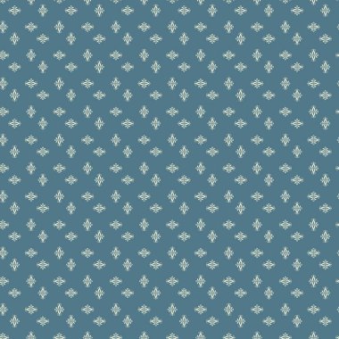 A classic and sophisticated seamless pattern featuring intricately designed floral ornaments scattered across a calming blue backdrop ideal for textile designs and wallpapers