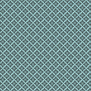 Mavi ve beyaz geometrik süsler. Ağ, tekstil ve duvar kağıtları için kusursuz desen