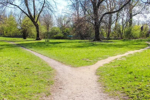 Canlı Yeşil Bahar Parkı 'nda Y şekilli Yol Karar Vermeyi sembolize ediyor