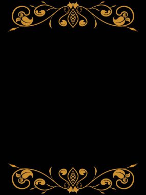 Tebrik kartı için klasik tarzlı lüks süs tasarımı.