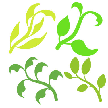 Renkli yaprak elementleri kümesi