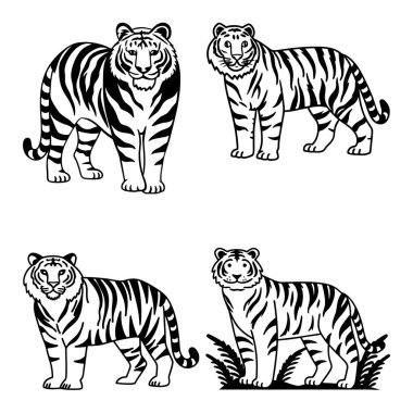 Güzel Tiger Line & vektör biçimini doldur Vol-3