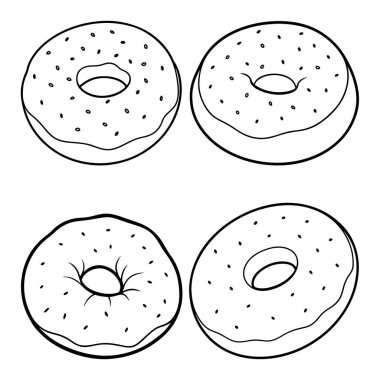 Vektör Sanatı tarzlı simit vol-5