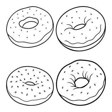 Vektör Sanatı tarzlı simit vol-5