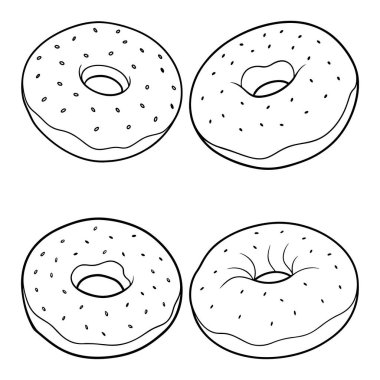 Vektör Sanatı tarzlı simit vol-5