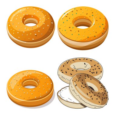 Vektör Sanatı tarzlı simit vol-5