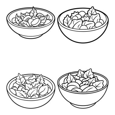 Çizgi Sanatı tarzında vol-3 salata