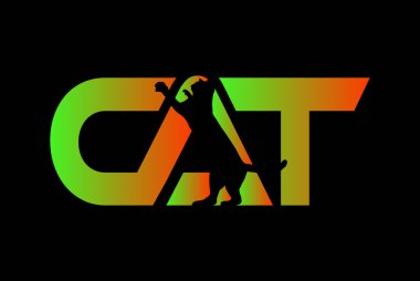 Kedi harfi logosu tasarımı. CAT Basit ve modern monogram logosu. Kedi Soyut Alfabe Vektör Tasarımı.