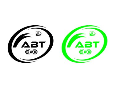 ABT Harf Logosu Tasarımı. ABT Basit ve modern monogram logosu. Soyut Alfabe Vektör Tasarımı.