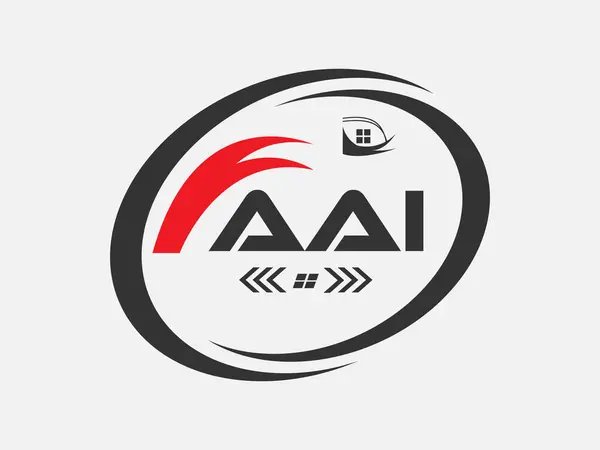 AAI harfli logo tasarımı. Basit ve modern monogram logosu. Soyut Alfabe Vektör Tasarımı.