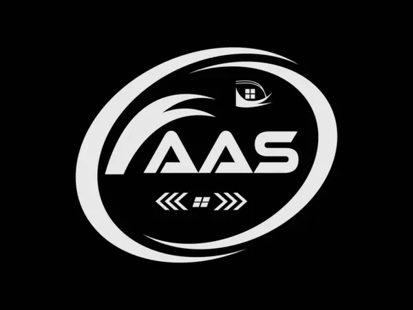 AAS Harf Logosu Tasarımı. Basit ve modern monogram logosu. Soyut Alfabe Vektör Tasarımı.