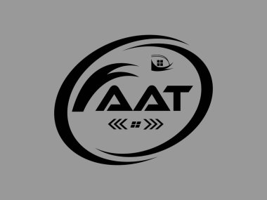 AAT mektup logosu tasarımı. Basit ve modern monogram logosu. Soyut Alfabe Vektör Tasarımı.