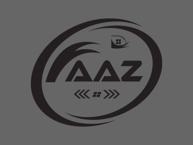 AAZ harf logosu tasarımı. AAZ Basit ve modern monogram logosu. Soyut Alfabe Vektör Tasarımı.