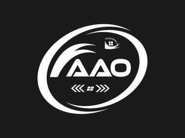 AAO Harf Logosu Tasarımı. Basit ve modern monogram logosu. Soyut Alfabe Vektör Tasarımı.