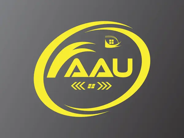 AAU mektup logosu tasarımı. AAU Basit ve modern monogram logosu. Soyut Alfabe Vektör Tasarımı.