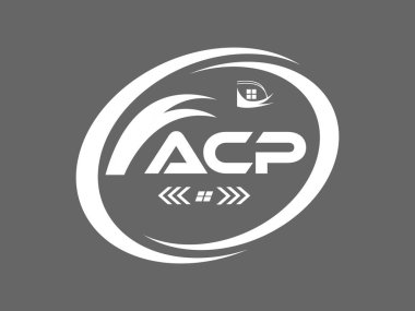 ACP mektup logosu tasarımı. ACP Basit ve modern monogram logosu. Soyut Alfabe Vektör Tasarımı.
