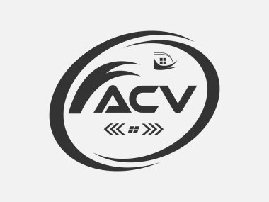 ACV harf logosu tasarımı. ACV Basit ve modern monogram logosu. Soyut Alfabe Vektör Tasarımı.