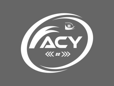 ACY Harf Logosu Tasarımı. ACY Basit ve modern monogram logosu. Soyut Alfabe Vektör Tasarımı.