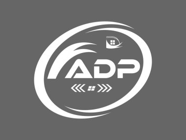ADP harf logosu tasarımı. ADP Basit ve modern monogram logosu. Soyut Alfabe Vektör Tasarımı.