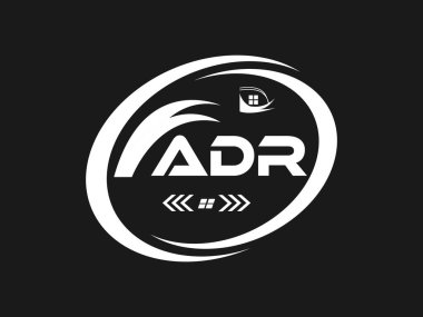 ADR harf logosu tasarımı. ADR Basit ve modern monogram logosu. Soyut Alfabe Vektör Tasarımı.