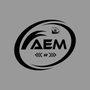 AEM harf logosu tasarımı. AEM basit ve modern monogram logosu. Soyut Alfabe Vektör Tasarımı.