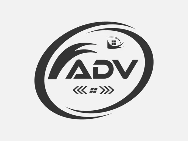 ADV harf logosu tasarımı. ADV Basit ve modern monogram logosu. Soyut Alfabe Vektör Tasarımı.