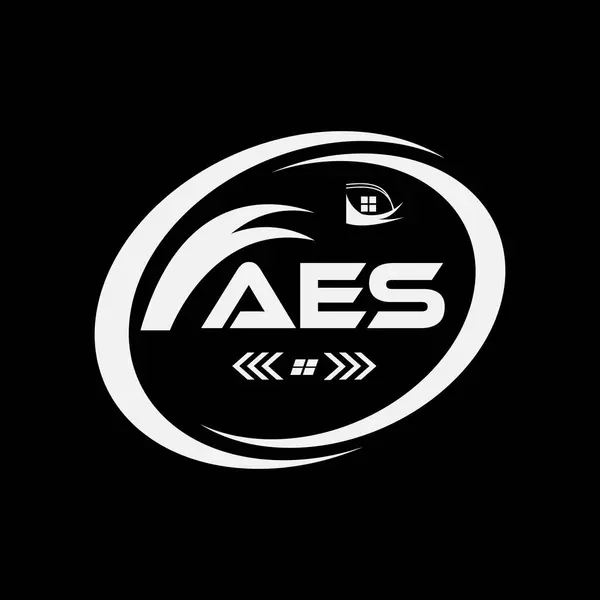 AES Harf Logosu Tasarımı. AES Basit ve modern monogram logosu. Soyut Alfabe Vektör Tasarımı.