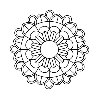Mandala sanatında çiçek deseni.