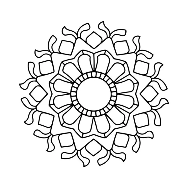 Mandala sanatında çiçek deseni.