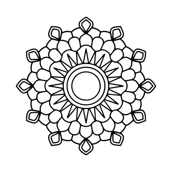 Mandala sanatında çiçek deseni.