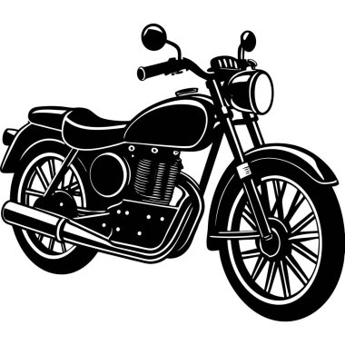 Retro Vintage Motosiklet Görünümü