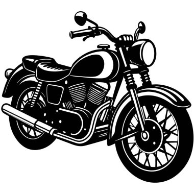 Retro Vintage Motosiklet Görünümü