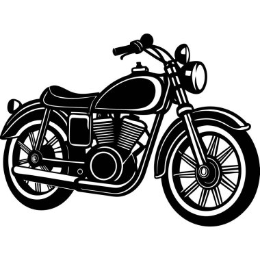 Retro Vintage Motosiklet Görünümü