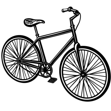 Siluette Klasik Bisiklet Çizimi