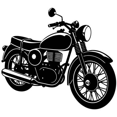 Retro Vintage Motosiklet Görünümü