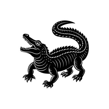 Beyaz arka planda izole edilmiş küçük yeşil bir ejderha..