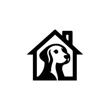 Evcil hayvan evi logosu tasarım şablonu. Hayvan logosu tasarımı. Evcil hayvan logosu tasarımı