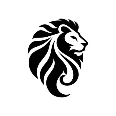 Aslan başlı vektör logosu tasarım şablonu. Aslan başlı vektör logosu tasarımı.