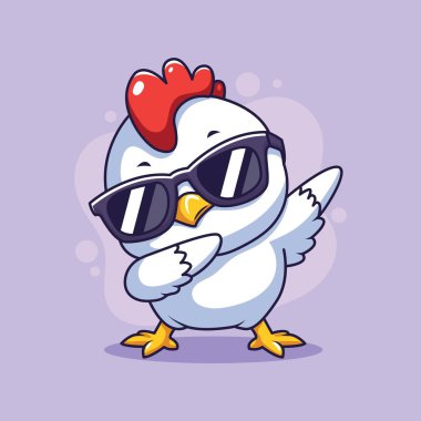 Güneş gözlüğü takan şirin bir goril. Çizgi film tarzında vektör illüstrasyonu.