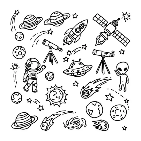 Uzay Keşfi Doodle Koleksiyonu