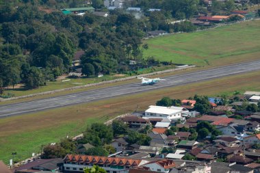 Bangkok Havayolları uçak rotası Chiang Mai (Cnx) - Mae Hong Son (Hgn) 2 Ocak 2019 tarihinde Mae Hong Son Havalimanı 'nda kalkışa hazırdır.