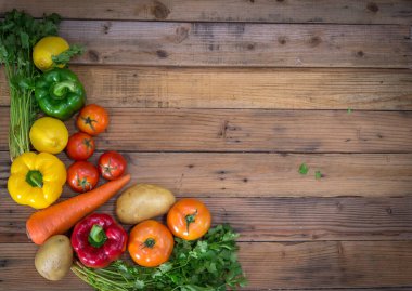 meyve ve sebze üzerinde ahşap