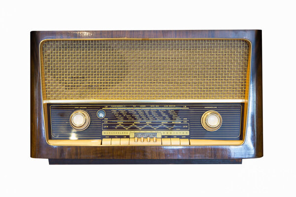 Vieja Radio Sobre Fondo Blanco — Foto de Stock