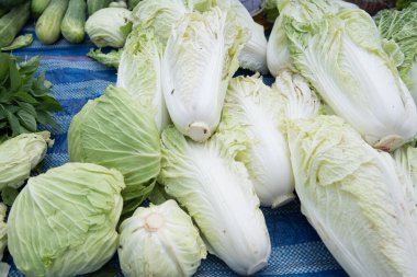 cabbage at market stall