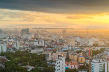 Pattaya City, Tayland güneş doğarken