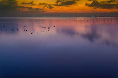 Denizde gün batımı, manzara