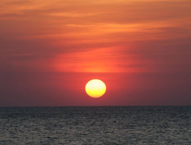 Bangsane Tayland kırmızı günbatımı